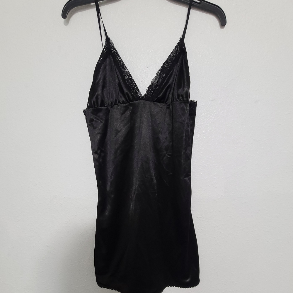 Dolls kill underground nights club exx black slip mini dress nighty lingerie
